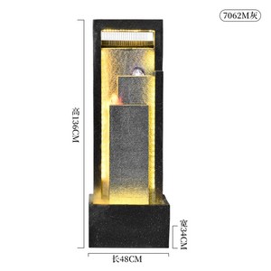 로비조경 흐르는 대형 인테리어분수대 실내정원 고급 사무실, 7062M그레이높이136CM