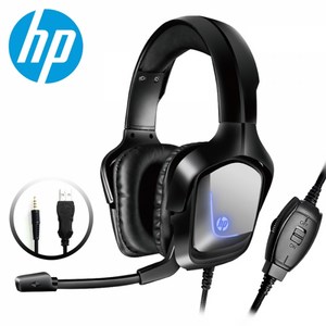 HP 스테레오 LED 게이밍 헤드셋, H220, 블루