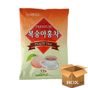 new 대호 복숭아 홍차 파우더 1kg 배송비무료, 12개, 1개입