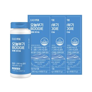 이지픽스 오늘부기 칼륨 포타슘 1200mg, 3개, 60정