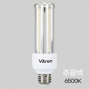 비츠온 LED 투명 콘램프 삼파장 전구 램프 15W E26, 1개, 주광색