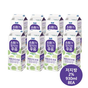 매일유업 소화가 잘되는 우유 저지방, 930ml, 8개