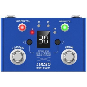 호환 LEKATO 드럼 루퍼 페달 튜너 30 4 총 11 분 녹음 시간 기계, [01] Dum Loope Pedal, 1개