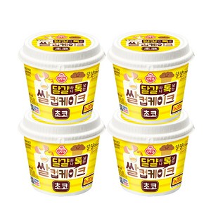 오뚜기 달걀 하나 톡 넣는 쌀컵케이크 초코, 60g, 4개