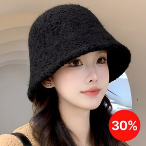보보니 겨울 뽀글이 데일리 무지 버킷햇