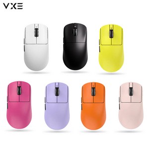 [성의샵] VGN VXE시리즈 무선 경량화 게이밍 마우스 R1-SE/R1-SE PLUS/R1/R1-PRO/R1-PRO MAX 버전/PAW3395게임전용 마우스, 연핑크, R1-PRO MAX모델+4K수신기