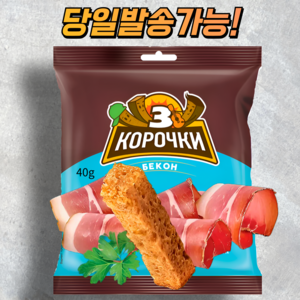 크러스트 베이컨 맛 크루통 러시아 과자, 1개, 40g