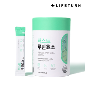 라이프턴 퍼스트 루틴효소 곡물 발효 콤부차효소 역가수치50만, 60g, 1박스