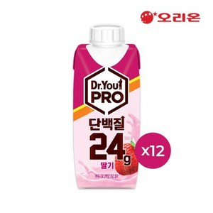 오리온 닥터유 프로 드링크 단백질 딸기맛(250ml) x 12팩, 250ml