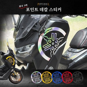 야마하 NMAX125 데칼 스티커 튜닝 프론트 심벌 커버 로고 엠블럼 15-23 전년식, Blue - 블루, 1개