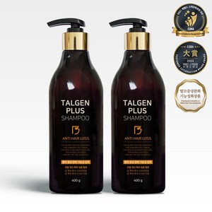 탈젠플러스 탈모샴푸 400ml 탈모완화 기능성화장품 특허보유 연구소개발, 400g, 2개