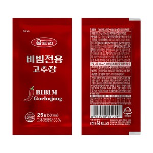 비빔전용고추장 (25g x 300ea) BOX 움트리 실온, 300개입, 1박스, 25g