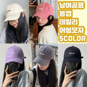 남녀공용 어썸레터링 데일리 볼캡 5colo/캡모자