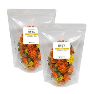 JEJU 제주 [무농약] 마리골드 꽃차 메리골드 꽃송이 MARIGOLD 100%, 30g, 1개입, 2개