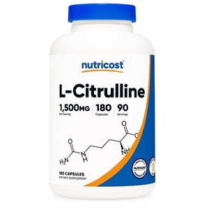 뉴트리코스트 L시트룰린 아르기닌대체 Citulline 근육 영양제 파워업 1500mg 180캡슐, 1개, 180정