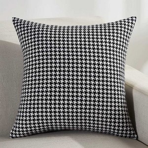 보코 아르텍쿠션 블랙화이트 Siena 쿠션 Cushion, 면과 린넨 다크그레이 60x60, 1개