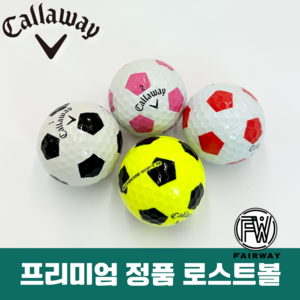 캘러웨이 크롬 트루비스 축구공 4피스 A-급 로스트볼, 1개, 30개입, -