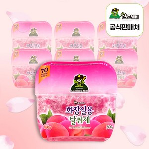 산도깨비 화장실용 탈취제 피치, 300g, 6개