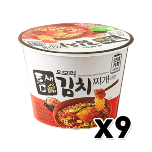 틈새 오모리 김치찌개라면 용기면 큰컵 150g, 9개