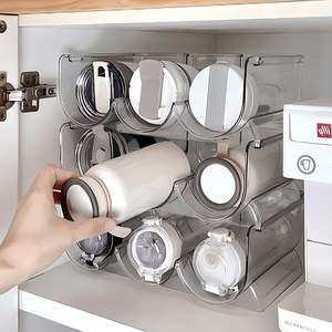 1+1+1 텀블러 정리함 냉장고 정리 물병 보관함 와인 정리대, 3구(3P), 3개