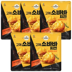CJ 고메 소바바치킨 소이허니 순살, 375g, 5개