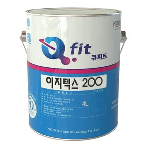 노루페인트 이지텍스 200 외부용 수성페인트 4L 백색 무광, 1개