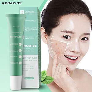 KROAKISS 살리실릭 수분크림 여드름 흉터 복원 및 피부 흔적 개선 모든 피부용, 2개, 20g