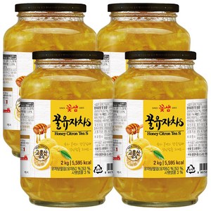 꽃샘 꿀 유자차 S, 2kg, 1개입, 4개