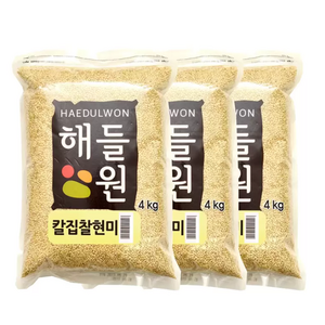 해들원 칼집 찰현미 4kg 3개, 해들원 칼집 찰현미 4kg x 3봉