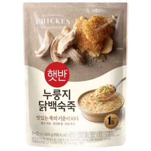 햇반소프트밀 누룽지닭백숙죽 420g, 10개