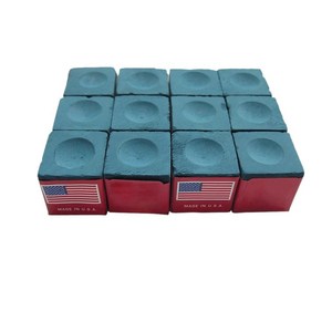 Maste Billiad/Pool Cue Chalk Box 12 Cubes Blue, 1개