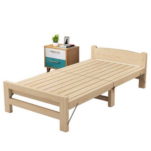 접이식 원목침대 프레임 퀸 간이 침대 킹 베드 자취방 1인 싱글 원목, 침대 프레임(폭 90cm)