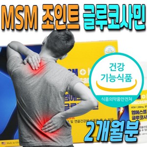 엠에스엠 조인트 글루코사민 120정 (2개월분) 미국직수입완제품 msm 상어연골 초록입홍합, 1박스