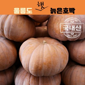 [신토불이]국내산 울릉도 햇 늙은호박 맷돌호박, 1개, 4.5kg내외