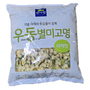 면사랑 우동별미고명 야채맛 250g (12개), 12개