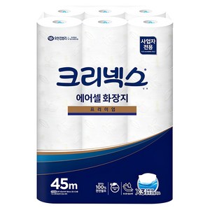 크리넥스 에어셀 프리미엄 화장지 피톤치드향 45m, 24개입, 1개