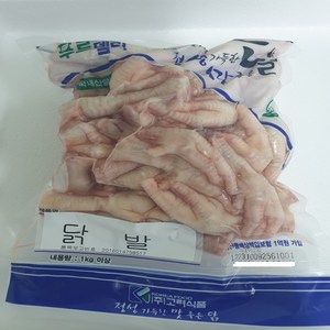 푸르델리 냉동 생 뼈있는닭발(발톱제거)(1kg) 1팩, 1개