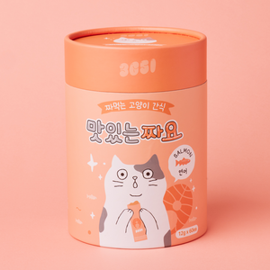 3651 맛있는 짜요 짜먹는 고양이 츄르 간식, 연어, 12g, 60개