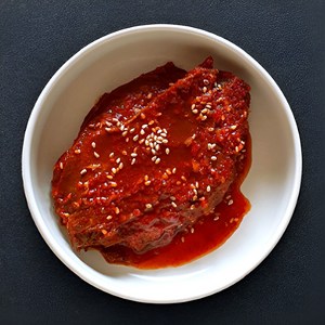 국산 수제 경상도 삭힌 양념 콩잎 장아찌, 1개, 400g