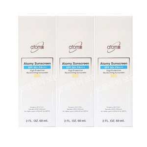 1+1+1 애터미 프리미엄 선크림 베이지 SPF50+ PA+++, 3개, 60ml