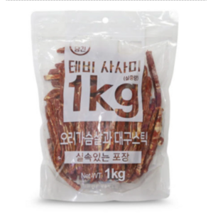 [Tabby]테비 사사미 실속형 포장 1kg, 미니닭갈비, 1팩