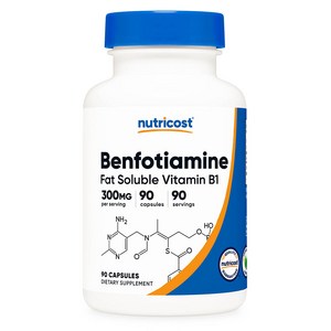 뉴트리코스트 벤포티아민 300mg 활성 지용성 비타민 B1 90캡슐 1개, 90정