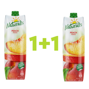 네추럴리스 NATURALIS 복숭아 프리미엄 넥타 주스 Peach Necta 1+1, 2개, 1L