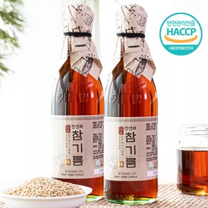 시장쏙 전연화 참기름 골드, 2개, 350ml