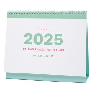 투코비 2025 탁상 캘린더 ve 플래너, 민트, 1개