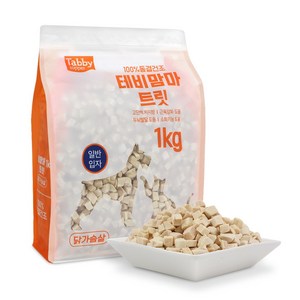 테비맘마 트릿 반려간식 일반입자, 1개, 1kg, 닭가슴살