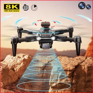 TXD 8K 접이식 드론 4카메라 GPS 3000 미터 브러시리스모터 장애 회피 기능 P11, 블랙+배터리 2 개+수납백, 블랙, 1개