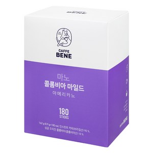 카페베네 마노 콜롬비아 마일드 원두커피믹스 180P, 0.9g, 180개입, 1개