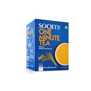 Society One Minute Tea Pemix - Masala Flavou 10 Sachets Society 1분 차 프리믹스 - 마살라 맛 10봉지, 1개, 158.76g