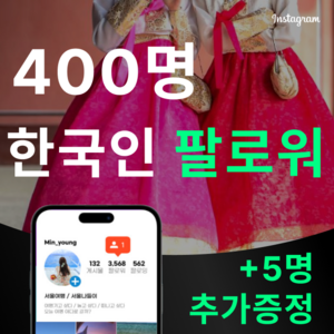 인스타그램 한국인 팔로워 늘리기, 팔로워 400명